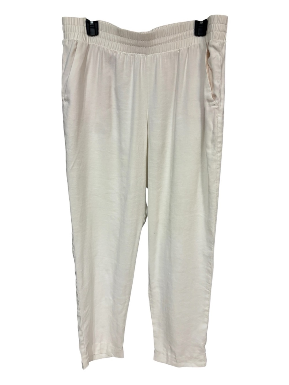 Lilly Pulitzer Alaura Cream Elastic-Waist Relaxed Pants Sz L GUC